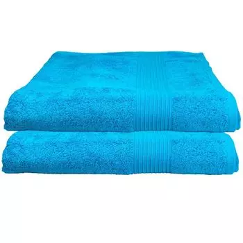 Набор из 2 полотенец для душа Julie Julsen 70 см x 140 см, бирюзовый, 70x140