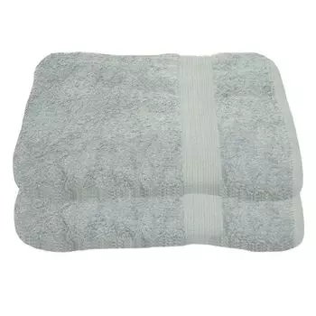 Набор из 2 полотенец для душа Julie Julsen 70 см x 140 см 70x140, серебристый