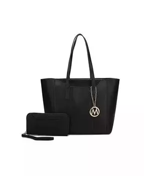 Набор из 2 предметов Dinah, легкая большая сумка с кошельком от Mia K Mkf Collection, черный