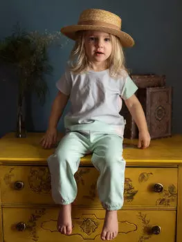 Набор из 2 предметов для девочки из органического хлопка с круглым вырезом и принтом Antebies