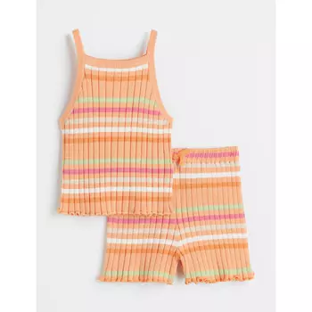 Набор из 2 предметов H&M Striped, светло-оранжевый