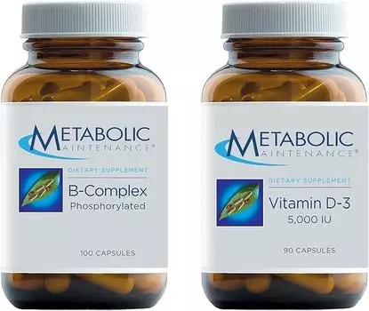 Набор из 2 продуктов для поддержания метаболизма B (100 капсул) + витамин D-3 5000 МЕ 90 капсул