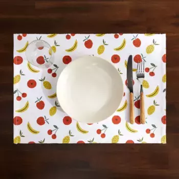 Набор из 2 салфеток из экологически чистого хлопка Fruits: - El Corte Ingls, разноцветный