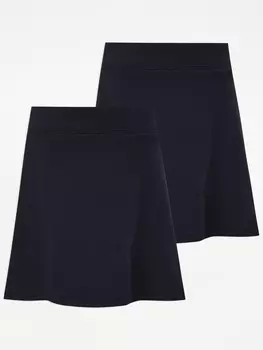 Набор из 2 школьных шорт военно-морского флота для девочек George., нави