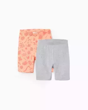 Набор из 2 шорт для девочек с эластичной талией Zippy, оранжевый