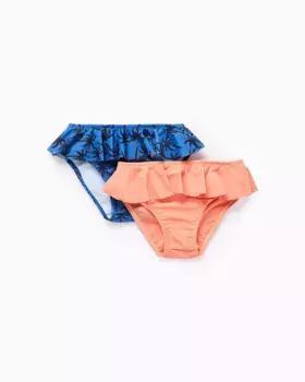 Набор из 2 шорт для девочек с оборками Zippy, синий