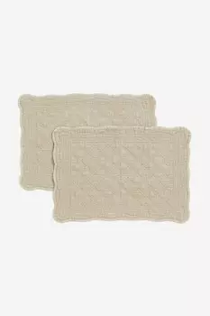 Набор из 2 стеганых салфеток H&M, бежевый