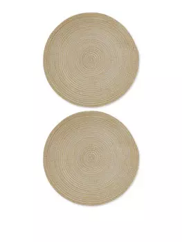 Набор из 2 тканых салфеток. Coincasa, золотой