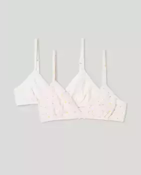 Набор из 2 треугольных топов Cotton Juice, многоцветный