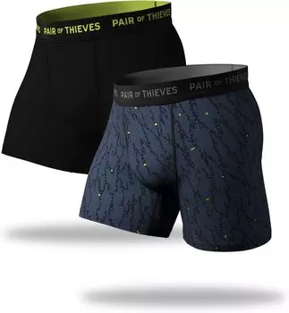 Набор из 2 трусов-боксеров для школы отложенного полета Pair of Thieves, цвет Denim/Black