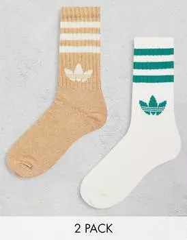 Набор из 2 уютных носков adidas Originals мульти