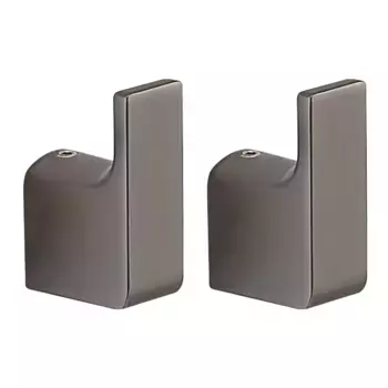 Набор из 2 вешалок для ванной комнаты Pirenei Gedy, черный металлик