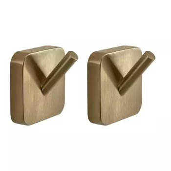 Набор из 2 вешалок для ванной комнаты Tonga Gedy, матовое золото