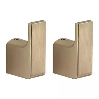 Набор из 2 вешалок для ванной комнаты Pirenei Gedy, матовое золото