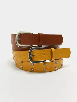 Набор из 2 женских ремней с имитацией кожи LC WaikikiI