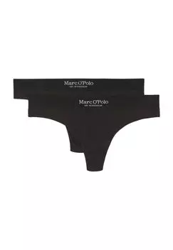 Набор из 2 женских стрингов Iconic Rib Thong Marc O'Polo, черный