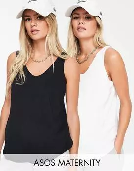 Набор из 2 жилеток с круглым вырезом ASOS DESIGN Maternity Ultimate