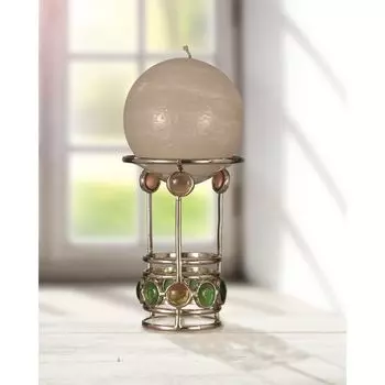 Набор из 2 золотых и зеленых подсвечников Pietro 5,5 дюйма