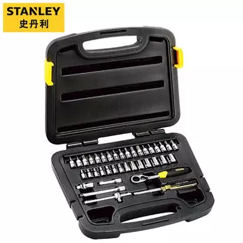 Набор из 38 предметов STANLEY, 6,3 мм, метрическая 1/4, маленькая головка с храповым механизмом, набор быстрых ключей, инструменты для ремонта автомобилей 94-184-22