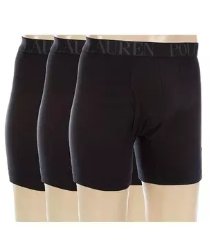 Набор из 3 эластичных боксеров классического кроя Polo Ralph Lauren Big & Tall, черный