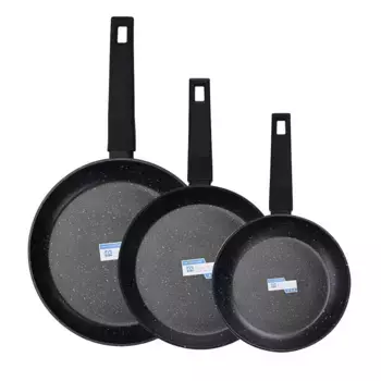 Набор из 3 алюминиевых сковород El Corte Ingls, красный