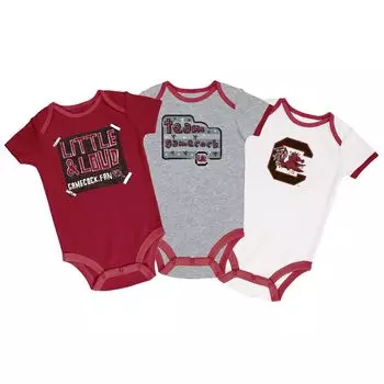 Набор из 3 боди Infant Champion Гранатовый/Серый/Белый South Carolina Gamecocks Champion