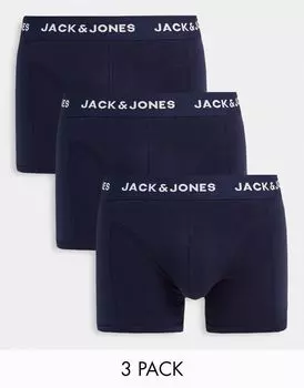 Набор из 3 боксеров узкого кроя Jack & Jones с контрастной талией