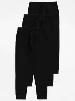 Набор из 3 черных джоггеров George., черный