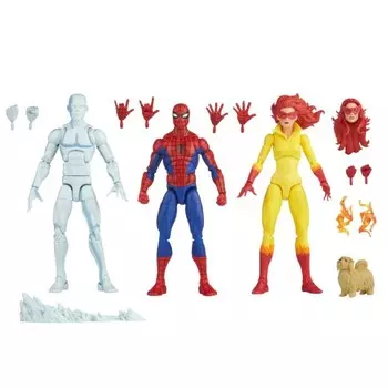 Набор из 3 фигурок легенд Marvel — Человек-паук и его удивительные друзья (Человек-паук, Человек-лёд, Огнезвезд) Inna marka