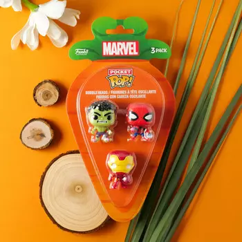 Набор из 3 фигурок Marvel Funko Pocket Pop, пасхальное издание