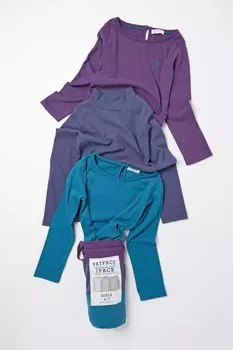 Набор из 3 футболок FatFace в рубчик Fat Face, зеленый