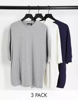 Набор из 3 футболок оверсайз ASOS DESIGN