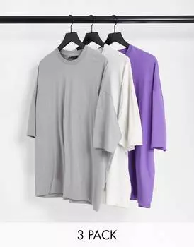 Набор из 3 футболок оверсайз ASOS DESIGN
