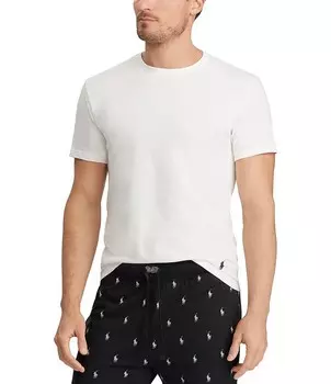 Набор из 3 футболок с круглым вырезом Polo Ralph Lauren классического кроя в ассортименте, белый