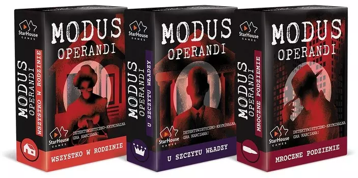 Набор из 3-х игр, MODUS OPERANDI, карточная игра, StarHouse Games