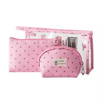 Набор из 3-х косметичек - Розовый Ks91Wz3 Inny Producent