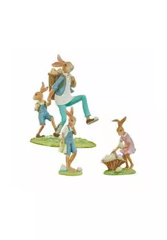 Набор из 3-х кроликов Клиффорд разноцветный Loberon, bunt