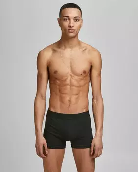 Набор из 3-х мужских трикотажных боксеров черного цвета Jack & Jones, черный