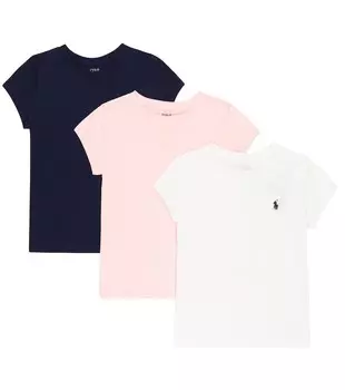 Набор из 3 хлопковых футболок с круглым вырезом Polo Ralph Lauren, белый