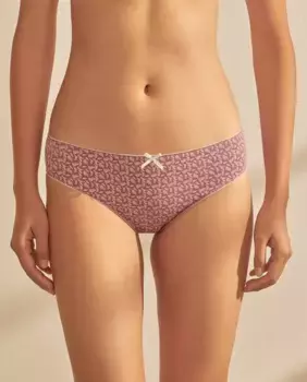 Набор из 3 классических трусиков с принтом в виде листьев Easy Wear, цвет Rosa Oscuro