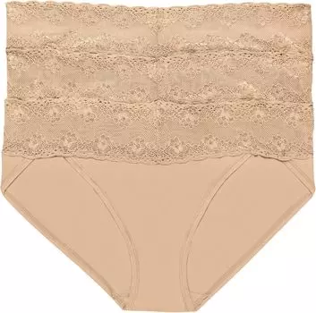 Набор из 3 комплектов V-кини Bliss Perfection Natori, цвет Cafe