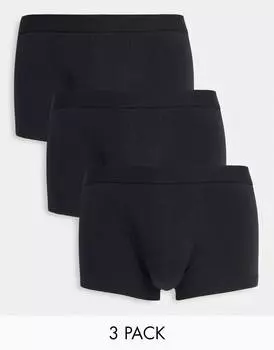 Набор из 3 коротких шорт ASOS DESIGN черного цвета