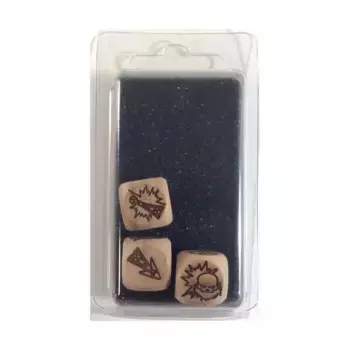 Набор из 3 кубиков гномов, Fantasy Football Miniatures - Wooden Dice (16mm)