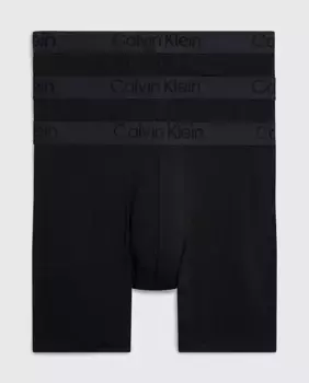 Набор из 3 мужских длинных боксеров Calvin Klein, черный