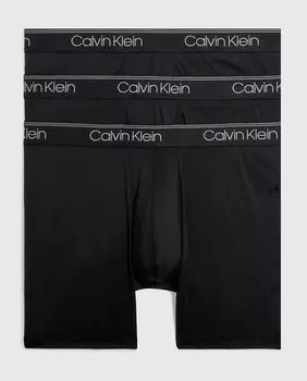 Набор из 3 мужских длинных боксеров Calvin Klein, черный