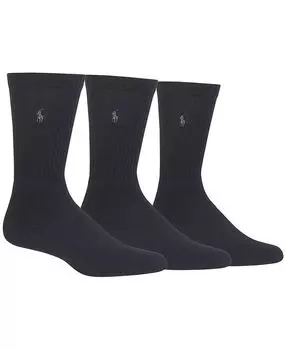 Набор из 3 мужских носков в рубчик с подушкой Foot Crew Polo Ralph Lauren