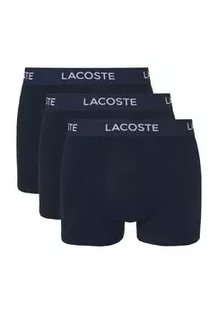 Набор из 3 мужских трусов-боксеров с логотипом на талии LACOSTE, цвет Navy Blue