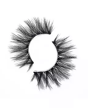 Набор из 3 накладных ресниц Purplicious 3D из искусственной норки Lashbar, цвет Black