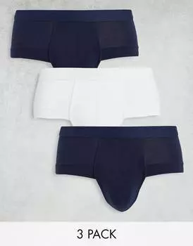 Набор из 3 неструктурированных коротких плавок ASOS DESIGN