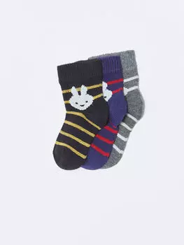 Набор из 3 носков для мальчика с узором Aziz Bebe